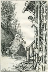 Illustration av Filiberto Scarpelli till sagan "Toinette l
