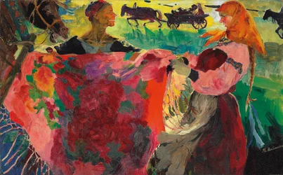 The Shawl Seller (olja på duk)