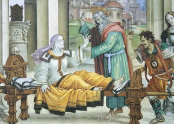 Evangelisten Johannes återupplivar Drusiana