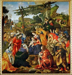 The Adoration of the Magi (tempera på trä)