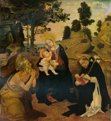 Jungfrun och barnet med de heliga Jerome och Dominicus, c1485, 1911
