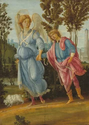Tobias och ängeln, ca. 14751480.