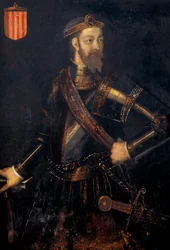 Porträtt av Ramon (Raymond) Borell I (972-1017), jarl av Barcelona, ​​​​Gerona och Ausona