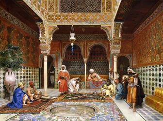 Bössmakare vid Alhambrapalatset, Granada, 1878