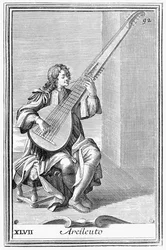 Arcileuto, plåt XLVII från Armonica Cabinet, 1722