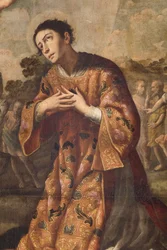 S:t Laverios martyrdöd, detalj