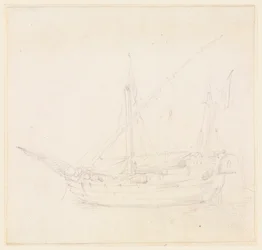 Teckning, Ett segelfartyg, ca 1780