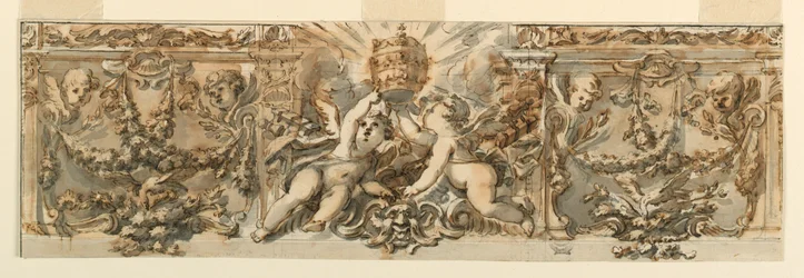 Teckning, Dekorering av en frise, ca 1770
