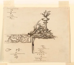 Ritning, projekt till en ram, 1750-75
