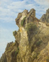 En kustklippa i Amalfi