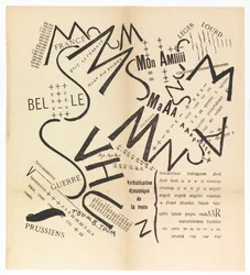 Konsonanter, vokaler, siffror i frihet. De futuristiska orden i frihet, 1915