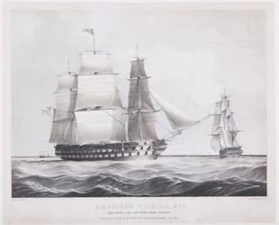 Amerikanska fartyg nr 1, ca 1845 (litho)