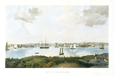 View of Gloucester, Mass., ca. 1856 (kromolitografi)