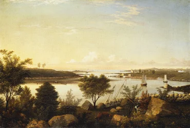 Annisquamfloden blickar mot Ipswich Bay, 1848