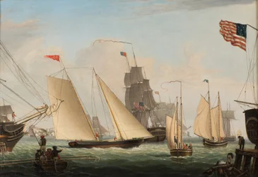 Yacht Northern Light i Bostons hamn, 1845