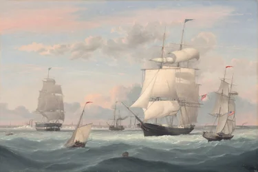 New Yorks hamn, 1852.