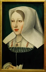 Ärkehertiginnan Margarete, dotter till kejsar Maximilian I (målning på trä)