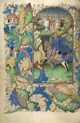 Timebog, 1450-55 (tempera, bladguld og blæk på pergament) svensk