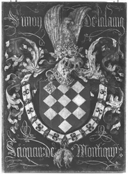 Simon de Lalaings vapen (1405-76) Seigneur av Montigny, 1:a kapitlet av Orden av det gyllene skinnet, Lille, 1431