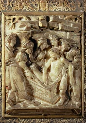 Gravsättning. Alabaster från Malines, Belgien (alabaster)