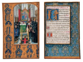 Folios från Rothschilds timbok, Gent eller Brygge, c.1505