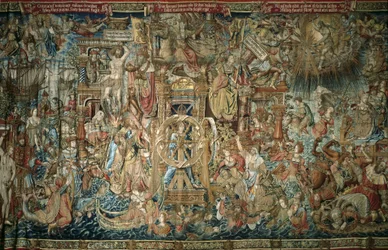Fortune (1520-1525), gobeläng från serien med hedersbetygelser i det kungliga palatset Granja de San Ildefonso - AELST III, Pieter van (ca 1495-1555). Förmögenhet. 16:e v. Spanien. KASTILIEN OCH LEON. Real Sitio de San Ildefonso. Kungliga palatset i La Gra