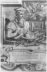 Gerard Mercator (1512-94) graverad för att ingå i Mercator och Hondius serier av atlaser
