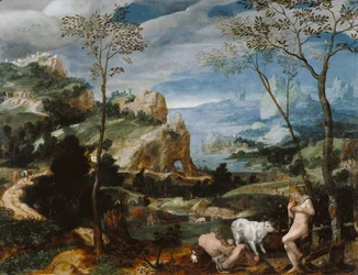 Landskap med Merkurius och Argus, c.1570