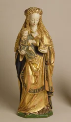 Madonna and Child, School of Mechelen, ca 1500 (polykrom & förgylld ek)
