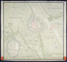 Karta över Sas de Gant och omgivande områden, 1759