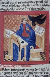 Ms Gen 1111 Page från Legenda Aurea, Brygge, c.1400-10