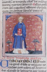Ms Gen 1111 Page från Legenda Aurea, Brygge, c.1400-10
