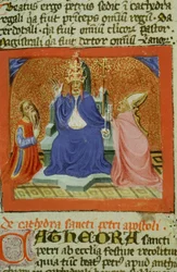 Ms Gen 1111 Page från Legenda Aurea, Brygge, c.1400-10