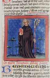 Ms Gen 1111 Page från Legenda Aurea, Brygge, c.1400-10