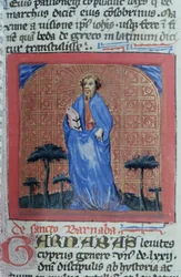 Ms Gen 1111 Page från Legenda Aurea, Brygge, c.1400-10