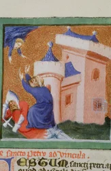 Ms Gen 1111 Page från Legenda Aurea, Brygge, c.1400-10