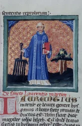 Ms Gen 1111 Page från Legenda Aurea, Brygge, c.1400-10