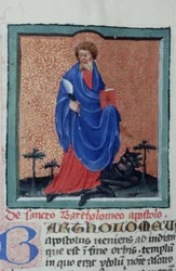Ms Gen 1111 Page från Legenda Aurea, Brygge, c.1400-10