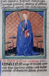 Ms Gen 1111 Page från Legenda Aurea, Brygge, c.1400-10