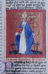 Ms Gen 1111 Page från Legenda Aurea, Brygge, c.1400-10