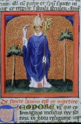 Ms Gen 1111 Page från Legenda Aurea, Brygge, c.1400-10