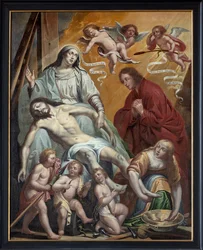Målning, Pietà, flamländsk skola