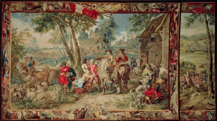 Plundring, från The Military Science-serien, Workshop of Judocus de Vos, c.1715-24