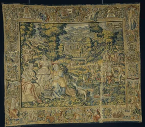 Pluto och Proserpina med falkejakt, ca 1600