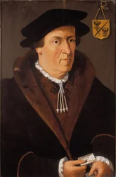 Porträtt av Jan de Fevere, ca 1540-59 (olja på panel)