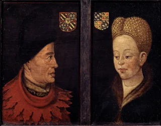 Porträtt av Johannes den orädde och Margaretha av Bayern