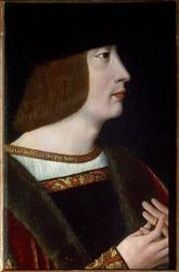 Porträtt av Philibert II av Savojen kallad den vackra, ca 1500 (målning)