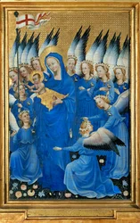 Heliga Maria och änglakören, från Wilton Diptych (äggtempera på ek)