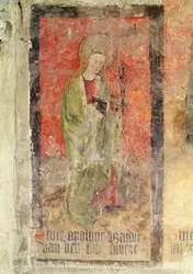 St. Apollonia, väggmålning från kryptan, c.1480-1540