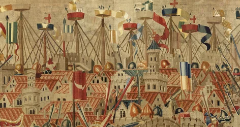 Gobeläng som visar erövringarna av kung Alfonso V av Portugal